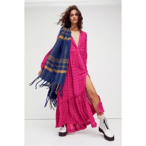 Free People Dresses & Skirts - Free People Edie Maxi Dress - Vibrant Hot Pink